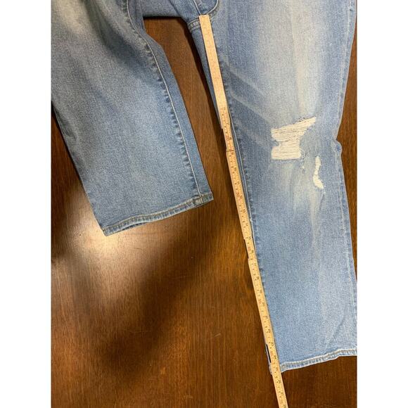 Seven7 Fashion Jeans Women 14 Distressed Light Wash Cropped Western Boho Fringe - Picture 6 of 15